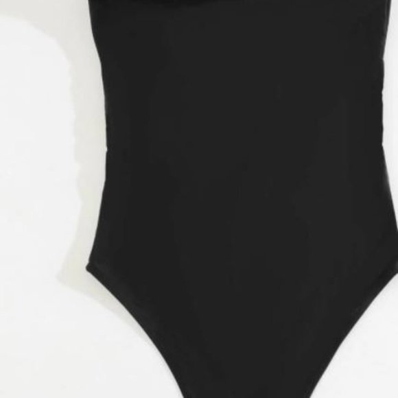 Sz L LUXURY One-Piece Black Bathing Suit Pushup Gold Detail Elegant - Picture 11 of 16